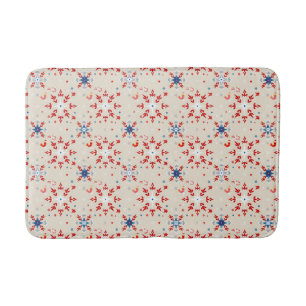 Patriotisch Rot Weiß und Blau Bath Mat Rug Badematte