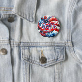 Patriotisch Rot, Weiß und Blau Button (Beispiel)