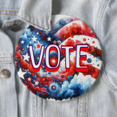 Patriotisch Rot, Weiß und Blau Button (Beispiel)