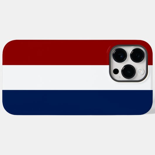 Patriotisch Rot Weiß und Blau Case-Mate iPhone Hülle (Rückseite (Horizontal))