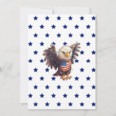 Patriotisch Rot Weiß und Blau Gedenktag Picnic Einladung (Rückseite)