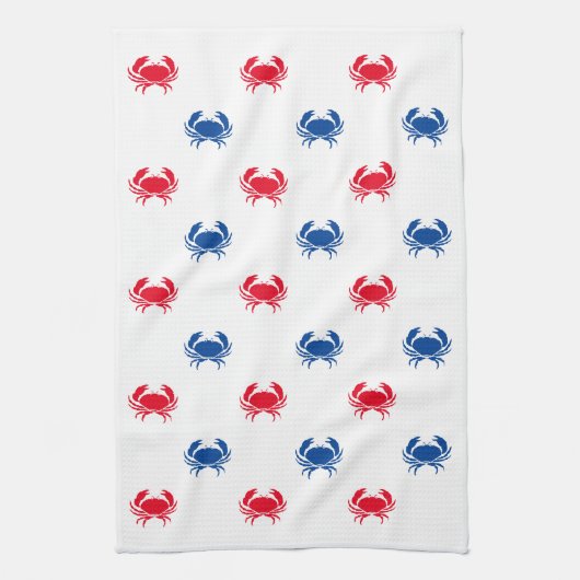 Patriotisch Rot, Weiß und Blau Geschirrtuch (Vertikal)