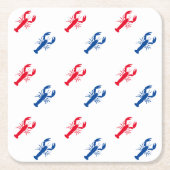 Patriotisch Rot, Weiß und Blau Rechteckiger Pappuntersetzer (Vorderseite)