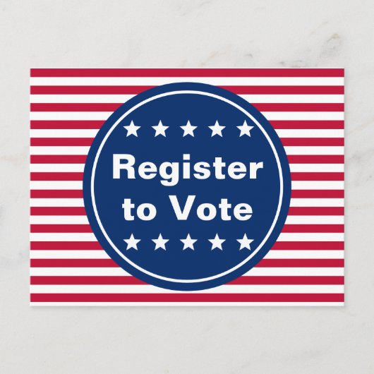 Patriotisch | Rot-Weiß und Blau-Register zur Absti Postkarte (Vorderseite)