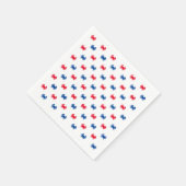 Patriotisch Rot, Weiß und Blau Serviette (Ecke)