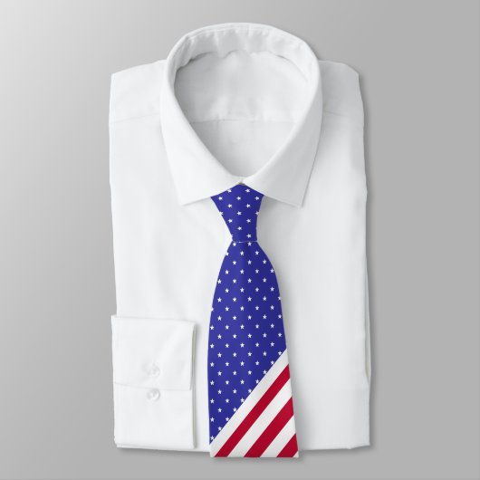 Patriotisch Rot Weiß und Blau US Flagge Krawatte (Gebunden)