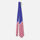 Patriotisch Rot Weiß und Blau US Flagge Krawatte (Rückseite)