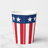 Patriotisch Rot Weiß und Blau US Flagge Pappbecher (Rechts)
