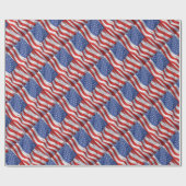 Patriotisch schwingen amerikanischer Flagge Geschenkpapier (Flach)