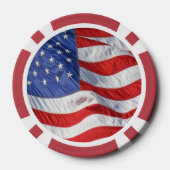 Patriotisch schwingen amerikanischer Flagge Pokerchips (Rückseite)
