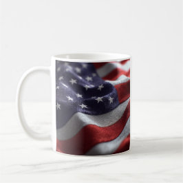 patriotisch schwingende amerikanische Flagge Kaffe Kaffeetasse