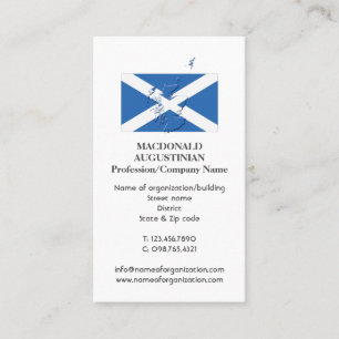 Patriotisch SCOTLAND FLAG Foto Business Card Visitenkarte