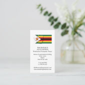 Patriotisch | SIMBABWE FLAG | Foto Visitenkarte (Stehend Vorderseite)