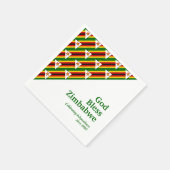 Patriotisch | SIMBABWE FLAG | simbabwisches Papier Serviette (Ecke)