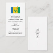 Patriotisch | ST VINCENT FLAG | Foto Business Card Visitenkarte (Vorne/Hinten)
