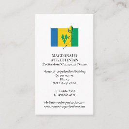 Patriotisch | ST VINCENT FLAG | Foto Business Card Visitenkarte