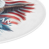 Patriotisch - Stolz als amerikanischer Adler Schneidebrett (Ecke)