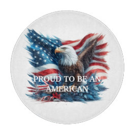 Patriotisch - Stolz als amerikanischer Adler Schneidebrett