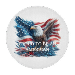 Patriotisch - Stolz als amerikanischer Adler Schneidebrett