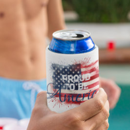 Patriotisch | stolz auf Amerikaner | Flagge | 4. J Dosenkühler