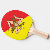 Patriotisch, Tischtennispaddel mit Flagge Sizilien Tischtennis Schläger (Seitenansicht)