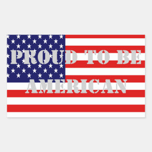 Patriotisch und kraftvoll Stolz, Amerikaner zu sei Rechteckiger Aufkleber