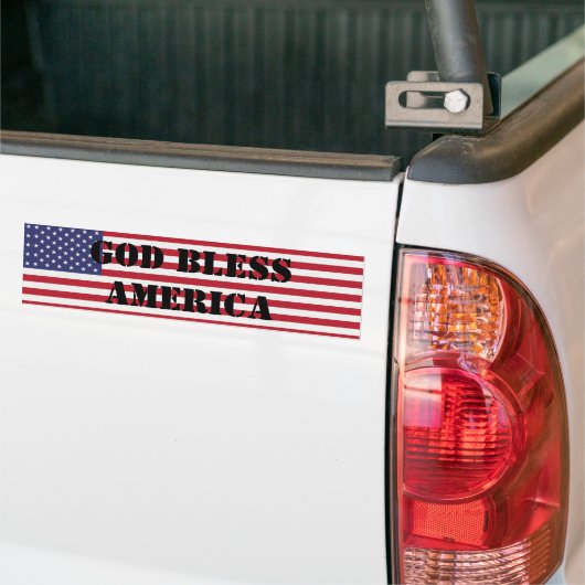 Patriotisch und mächtig Gott segne Amerika Autoaufkleber (Auf Lkw)