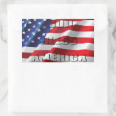 Patriotisch und mächtig Gott segne Amerika Rechteckiger Aufkleber (Tasche)