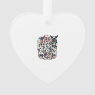 Patriotisch und stolz vintage 4. Juli Ornament