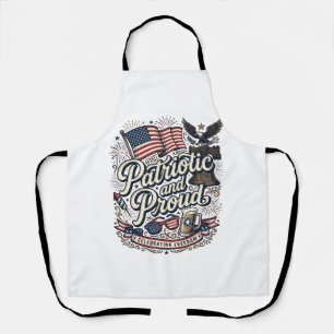 Patriotisch und stolz vintage 4. Juli Schürze