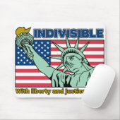 Patriotisch-unsichtbar-Freiheit und Gerechtigkeit  Mousepad (Mit Mouse)
