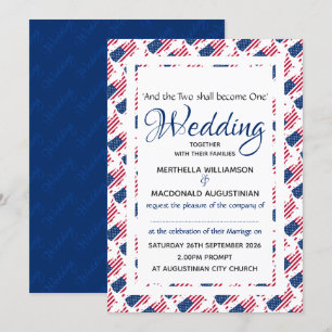 Patriotisch   USA FLAG Custom Scripting   Amerikan Einladung