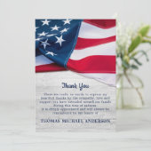 Patriotisch-Veteran Militärbeerdigung unter amerik Dankeskarte (Stehend Vorderseite)