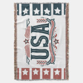Patriotisch, Vintag USA Decke (Vorderseite Vertikal)