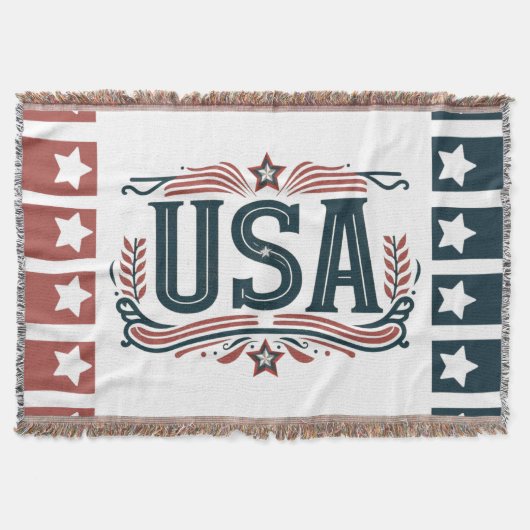 Patriotisch, Vintag USA Decke (Vorderseite)