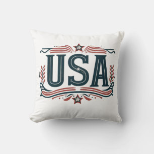 Patriotisch, Vintag USA Kissen