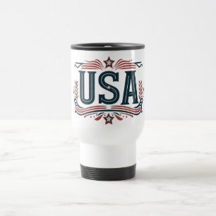Patriotisch, Vintag USA Reisebecher