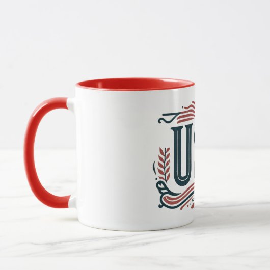 Patriotisch, Vintag USA Tasse (Links)