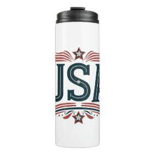 Patriotisch, Vintag USA Thermosbecher