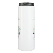 Patriotisch, Vintag USA Thermosbecher (Rückseite)