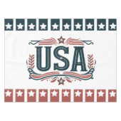 Patriotisch, Vintag USA Tischdecke (Vorderseite (Horizontal))
