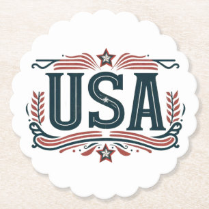 Patriotisch, Vintag USA Untersetzer