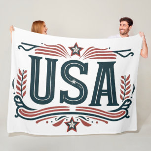 Patriotisch, vintage USA Fleecedecke