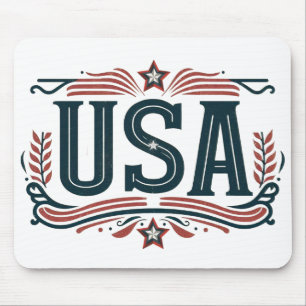 Patriotisch, vintage USA Mousepad