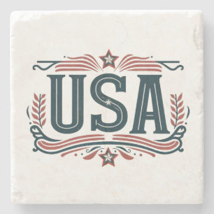 Patriotisch, vintage USA Steinuntersetzer