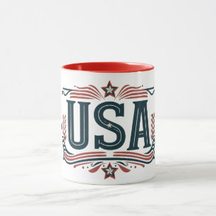 Patriotisch, vintage USA Tasse