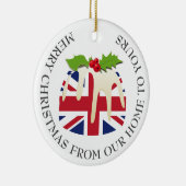 Patriotisch | Weihnachts-Pudding | BRITISH UK FLAG Keramik Ornament (Rechts)