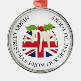Patriotisch | Weihnachts-Pudding | UNION JACK Ornament Aus Metall