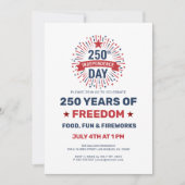 Patriotische 250-Jahres-Feier der Freiheit Einladung (Vorderseite)