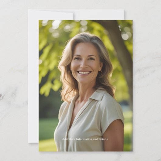 Patriotische 40. Red White Blue Überraschung Gebur Einladung (Rückseite)